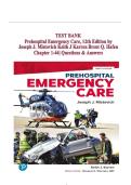 Test Bank For Prehospital Emergency Care 12th Edition By Joseph J&period; Mistovich&comma; Keith J&period; Karren &vert;All Chapters Included With Questions And Verified Solutions&period;