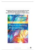 Test Bank For Karch&rsquo;s Focus On Nursing Pharmacology 10th Edition By Rebecca&comma;2026 All Chapters 1-59&period; Questions & Answers Plus Feedback &lpar;Complete Solution Rated A&plus;&rpar;