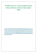 PN 3004 Final Exam &vert; Maternal-Child Nursing & &NewLine;Pediatric Milestones Ultimate Guide &lpar;Updated &NewLine;2026&rpar; 
