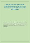 NURS 480 EXAM 1 PRACTICE BANK&colon; &NewLine;ADVANCED MED-SURG & CRITICAL CARE &NewLine;NURSING &lpar;150 Q&AS WITH RATIONALES&rpar; &NewLine;2026 UPDATED 