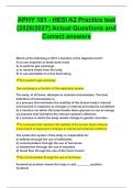 APHY 101 - HESI A2 Practice test &lpar;2026&sol;2027&rpar; Actual Questions and Correct answers