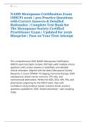 NAMS Menopause Certification Exam &NewLine;&lpar;MSCP&rpar; 2026 &vert; 300 Practice Questions &NewLine;with Correct Answers & Detailed &NewLine;Rationales &vert; Complete Test Bank for &NewLine;The Menopause Society Certified &NewLine;Practitioner Exam &vert; Updated for 2026 &NewLine;Blueprint &vert; Pass on Your First Atte