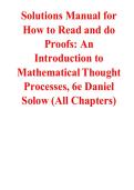 Solution Manual for How to Read and Do Proofs&comma; 6th Edition by  Daniel Solow&colon; Complete Worked Solutions for All Chapters by Daniel Solow