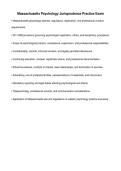 Massachusetts Psychology Jurisprudence EXAM QUESTIONS AND CORRECT VERIFIED SOLUTIONS LATEST UPDATE THIS YEAR &ndash; JUST RELEASED&period;pdf&NewLine;&NewLine;