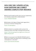 WGU C802 TASK 1 UPDATED ACTUAL EXAM QUESTIONS AND CORRECT ANSWERS COMPLETE STUDY RESOURCE&period;pdf&NewLine;&NewLine;