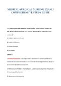 MEDICAL-SURGICAL NURSING EXAM 3&NewLine;COMPREHENSIVE STUDY GUIDE