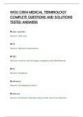 WGU C804 MEDICAL TERMINOLOGY COMPLETE QUESTIONS AND SOLUTIONS TESTED ANSWERS&period;pdf&NewLine;&NewLine;