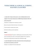 NUR242 MEDICAL-SURGICAL NURSING&NewLine;MASTERY EXAM PREP
