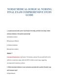 NUR242 MEDICAL-SURGICAL NURSING&NewLine;FINAL EXAM COMPREHENSIVE STUDY&NewLine;GUIDE