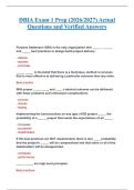 DBIA Exam 1 Prep &lpar;2026&sol;2027&rpar; Actual Questions and Verified Answers