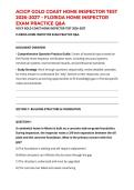 ACICP GOLD COAST HOME INSPECTOR TEST 2026&ndash;2027 &ndash; FLORIDA HOME INSPECTOR EXAM PRACTICE Q&A