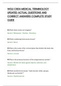WGU C804 MEDICAL TERMINOLOGY UPDATED ACTUAL QUESTIONS AND CORRECT ANSWERS COMPLETE STUDY GUIDE&period;pdf&NewLine;&NewLine;