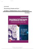 TEST BANK for Pharmacotherapy Principles and Practice 6th Edition Chisholm-Burns Test Bank&period; ALL 102 CHAPTERS &lpar;Complete Download&rpar;&period;&sol;&sol;ISBN NO&colon;1260460274&sol;&sol;Graded A