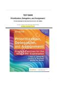 Test Bank Prioritization&comma; Delegation&comma; and Assignment&colon; Practice Exercises for the NCLEX Examination&semi; 6th Edition By Linda A&period; LaCharity&comma; Candice K&period; Kumagai&comma; Shirley M&period; Hosler All Chapters&vert; Latest Edition&vert; 2025&sol;2026