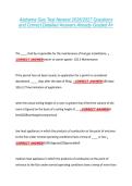 Alabama Gas Test Newest 2026&sol;2027 Questions &NewLine;and Correct Detailed Answers Already Graded A&plus; 