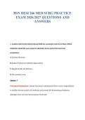 BSN HESI 266 MED SURG PRACTICE&NewLine;EXAM 2026&sol;2027 QUESTIONS AND&NewLine;ANSWERS