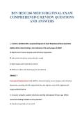BSN HESI 266 MED SURG FINAL EXAM&NewLine;COMPREHENSIVE REVIEW QUESTIONS&NewLine;AND ANSWERS