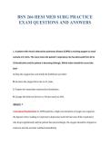 BSN 266 HESI MED SURG PRACTICE&NewLine;EXAM QUESTIONS AND ANSWERS
