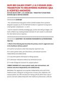 NUR 283 GALEN COMP 1&comma; 2 & 3 EXAMS 2026 &ndash; TRANSITION TO REGISTERED NURSING Q&A & VERIFIED ANSWERS