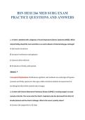 BSN HESI 266 MED SURG EXAM&NewLine;PRACTICE QUESTIONS AND ANSWERS
