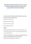 BSN HESI 266 MED SURG FINAL EXAM&NewLine;STUDY GUIDE &lpar;2026&sol;2027 UPDATES&rpar;&NewLine;QUESTIONS AND ANSWERS