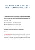 BSN 266 HESI MED SURG PRACTICE&NewLine;EXAM VERSION 1 &lpar;2026&sol;2027 UPDATE&rpar;