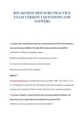 BSN HESI 266 EXAM BUNDLE QUESTIONS WITH VERIFIED ANSWERS