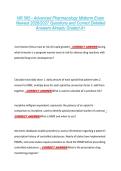NR 565 - Advanced Pharmacology Midterm Exam &NewLine;Newest 2026&sol;2027 Questions and Correct Detailed &NewLine;Answers Already Graded A&plus;