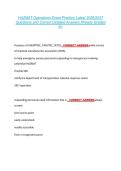 HAZMAT Operations Exam Practice Latest 2026&sol;2027 &NewLine;Questions and Correct Detailed Answers Already Graded &NewLine;A&plus; 