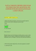 NATE AC SERVICE CERTIFICATION EXAM &NewLine;250 UNIQUE PRACTICE QUESTIONS AND &NewLine;ANSWERS WITH DETAILED RATIONALES &NewLine;LATEST UPDATE