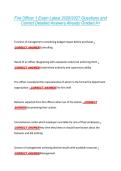 Fire Officer 1 Exam Latest 2026&sol;2027 Questions and &NewLine;Correct Detailed Answers Already Graded A&plus;