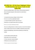 BSN HESI 366 &ndash; RN Exit Exam &lpar;Nightingale College&comma;&rpar;&NewLine;&ndash; Verified Questions and Answers&comma; Grade A&vert; Latest&NewLine;Update 2026