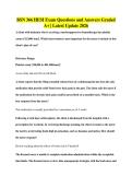 BSN 366 HESI Exam Questions and Answers Graded&NewLine;A&plus; &vert; Latest Update 2026