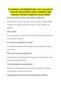 Dermatology and Ophthalmology&colon; Key Concepts for&NewLine;NUR 555 &vert; QUESTIONS AND ANSWERS &vert; 2026&NewLine;UPDATE &vert; WITH COMPLETE SOLUTIONS