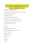 LEO Certification Exam QUESTIONS AND 100&percnt;&NewLine;ACCURATE ANSWERS BRAND NEW EXAM&NewLine;ALREADY GRADED &lpar;A&plus; PASS
