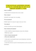 UTAH LEO EXAM 1 QUESTIONS AND 100&percnt;&NewLine;ACCURATE ANSWERS BRAND NEW EXAM&NewLine;ALREADY GRADED &lpar;A&plus; PASS&rpar;
