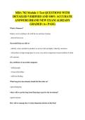 MBA 702 Module 1 Test QUESTIONS WITH&NewLine;DETAILED VERIFIED AND 100&percnt; ACCURATE&NewLine;ANSWERS BRAND NEW EXAM ALREADY&NewLine;GRADED &lpar;A&plus; PASS&rpar;