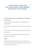 CWB WELDING INSPECTOR&NewLine;ADVANCED STUDY GUIDE 2026&sol;2027&NewLine;QUESTIONS AND ANSWERS
