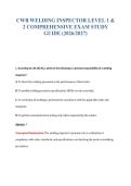 CWB WELDING INSPECTOR LEVEL 1 &&NewLine;2 COMPREHENSIVE EXAM STUDY&NewLine;GUIDE &lpar;2026&sol;2027&rpar;