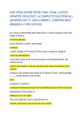 PADI OPEN WATER DIVER FINAL EXAM &vert;LATEST UPDATED 2026&sol;2027 &vert;A COMPLETE SOLUTION ALL ANSWERS GET IT 100&percnt; CORRECT &vert;VERIFIED BEST GRADED A&plus; FOR SUCCESS