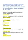 EPA 608 CERTIFICATION EXAM QUESTIONS WITH 100&percnt; CORRECT ANSWERS &vert;LATEST UPDATED 2026&sol;2027 &vert;A COMPLETE SOLUTION ALL ANSWERS GET IT 100&percnt; CORRECT &vert;VERIFIED BEST GRADED A&plus; FOR SUCCESS