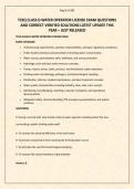 TCEQ CLASS D WATER OPERATOR LICENSE EXAM QUESTIONS AND CORRECT VERIFIED SOLUTIONS LATEST UPDATE THIS YEAR &ndash; JUST RELEASED&period;pdf&NewLine;&NewLine;
