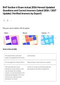 EMT Section 6 Exam Actual 2026 Newest Updated Questions and Correct Answers &lpar;Latest 2026 &sol; 2027 Update&rpar; &lpar;Verified Answers by Expert&rpar;