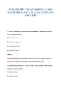 NUR 2502 MULTIDIMENSIONAL CARE&NewLine;EXAM PREPARATION QUESTIONS AND&NewLine;ANSWERS
