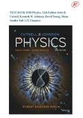 TEST BANK FOR Physics&comma; 12th Edition John D&period; Cutnell&comma; Kenneth W&period; Johnson&comma; David Young&comma; Shane Stadler Full 1-32 Chapters