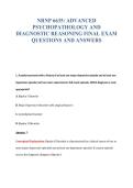 NRNP 6635 EXAM BUNDLE QUESTIONS WITH VERIFIED ANSWERS