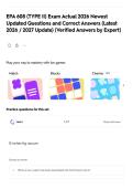 EPA 608 &lpar;TYPE II&rpar; Exam Actual 2026 Newest Updated Questions and Correct Answers &lpar;Latest 2026 &sol; 2027 Update&rpar; &lpar;Verified Answers by Expert&rpar;
