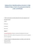 NR546 PSYCHOPHARMACOLOGY FOR&NewLine;PMHNP PRACTICE EXAM QUESTIONS&NewLine;AND ANSWERS