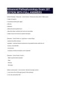 Advanced Pathophysiology Exam 1ST EDTION WITH FULL ANSWERS&period;