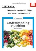 Test Bank for Understanding Nutrition&comma; 16th Edition &ndash; Whitney&comma; 2026&sol;2027